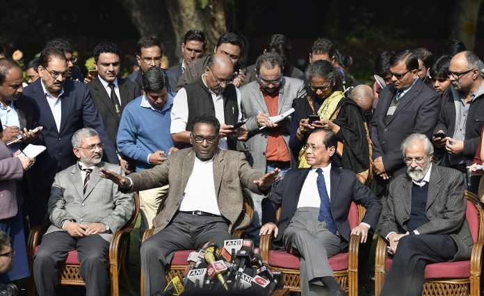 Supreme Court judge Chelameswar, Gogoi, Lokur and Joseph