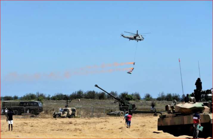 Armed Force personnel stage a live demo in presence of