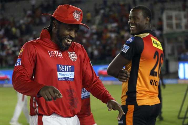 chris gayle jersey number in ipl 2018