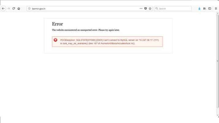 India Tv - Law ministry website