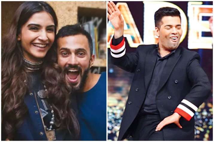 Sonam Kapoor, Anand Ahuja, Karan Johar