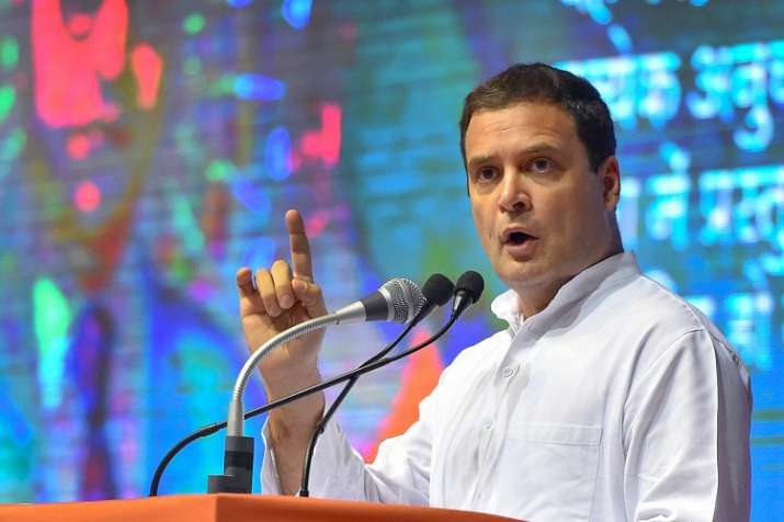 India Tv - Rahul Gandhi at the launch of Congress'  'Save the Constitution' campaign in Delhi. (PTI Photo)