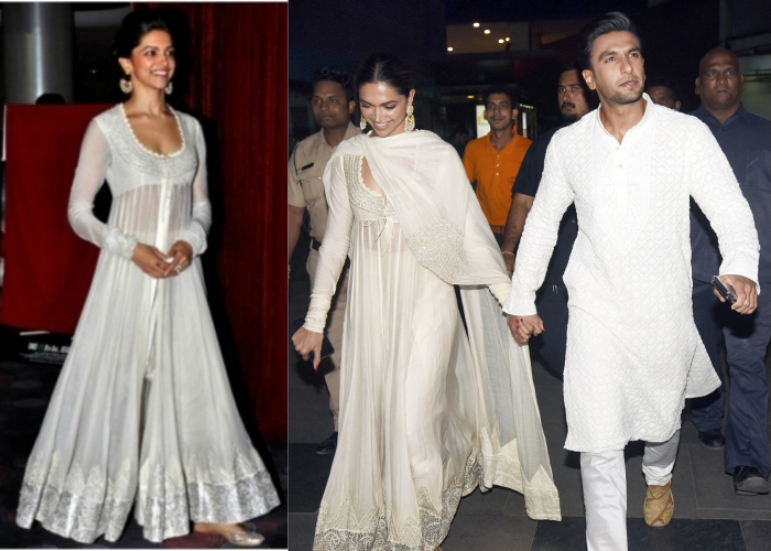 India Tv - Deepika Padukone repeated her white anarkali at Padmaavat screening