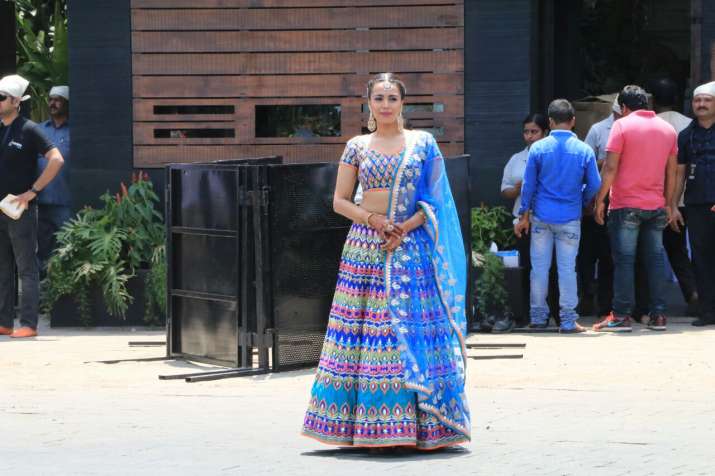 India Tv - Veere Di Wedding co-star Swara Bhaskar arrives in blue. 