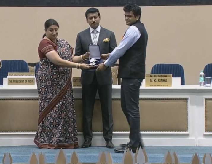 India Tv - Amit V Masurkar awarded with National Film Award for Best Hindi Film (Newton) 