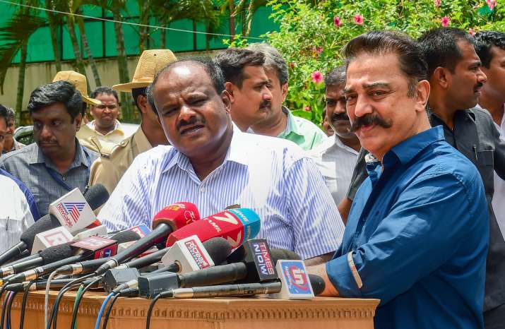 Kamal's visit to Karnataka comes after the state's film