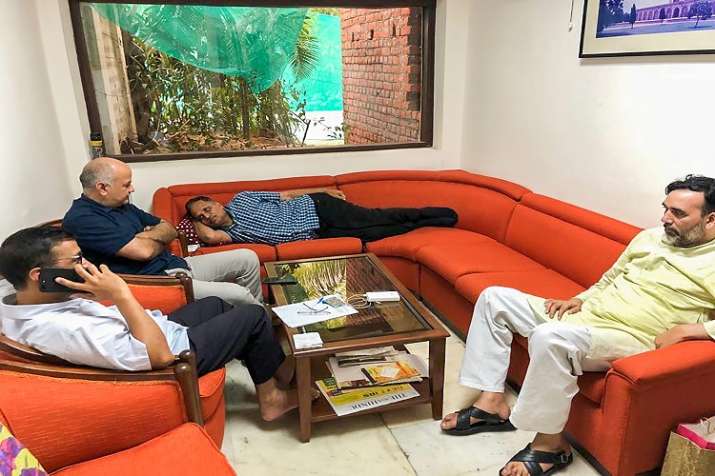 The sit-in protest by the AAP leaders entered Day 5 on