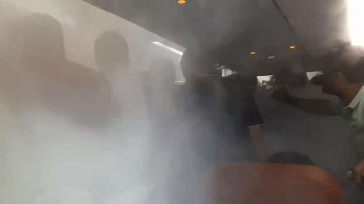India Tv - In a video that he uploaded on his Facebook profile, it was seen that passengers were arguing with on-board staff to switch off the blower.  