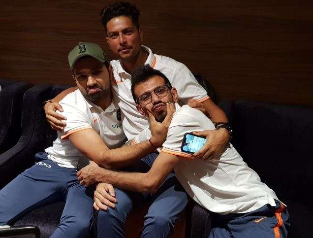 India Tv - Rohit Sharma, Kuldeep Yadav and Yuzvendra Chahal