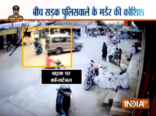 Car driver attempts to mow down police constable in
