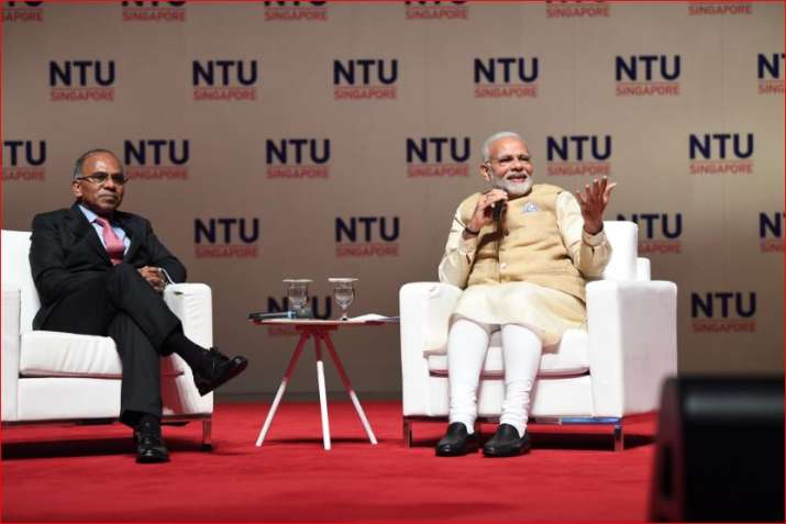 PM Modi at Singapore’s prestigious Nanyang Technological