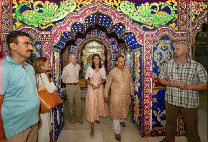 US envoy to the UN Nikki Haley and US Ambassador to India