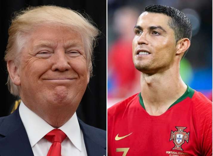 Image result for Donald Trump cracked a joke about Portuguese soccer star Cristiano Ronaldo