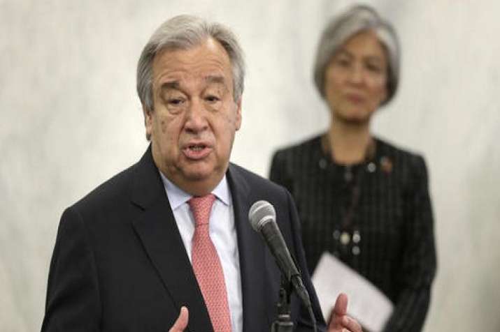 Guterres expressed his condolences to the families of the