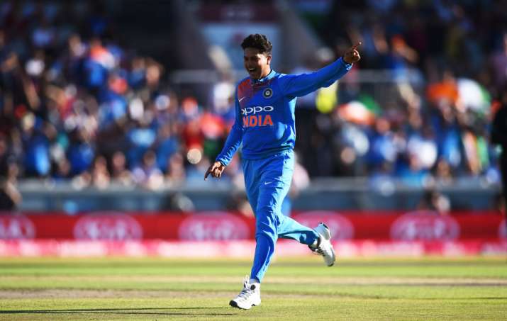 Kuldeep bamboozled the England batsmen in the first T20I in Manchester.  (Getty) 