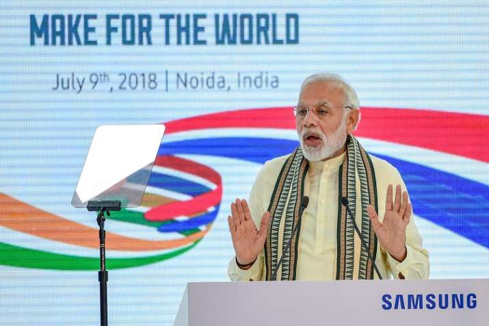 Image result for PM Modi launched World's biggest Mobile Factory at Noida