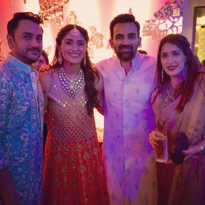 India Tv - Sagarika Ghatge and Zaheer Khan,