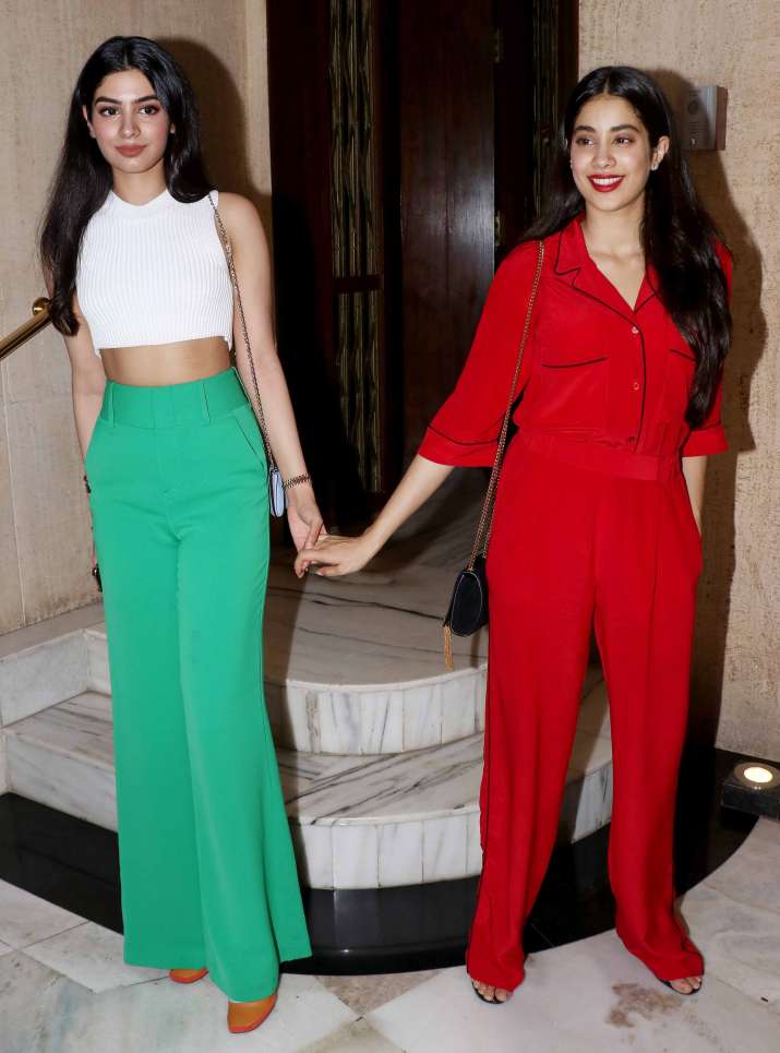 India Tv - Janhvi Kapoor and Khushi Kapoor atÂ Manish Malhotra house party