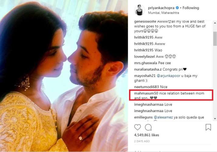 India Tv - Hate comments on Priyanka Chopra's picture with Nick Jonas