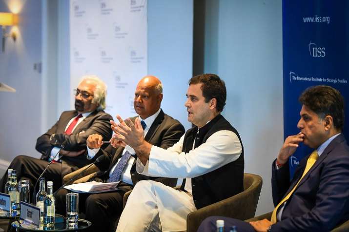 Congress President Rahul Gandhi in a panel at International