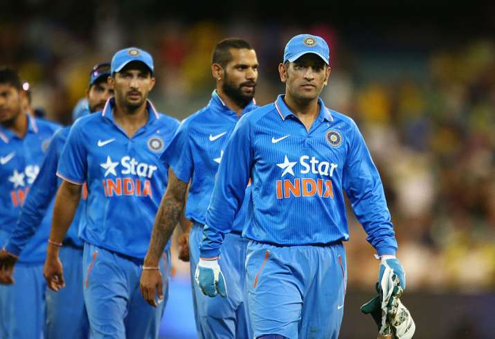 dhoni indian team jersey