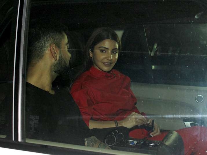 India Tv - Anushka Sharma Virat Kohli at Sui Dhaaga special screening