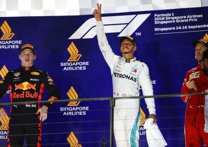 F1 Leader Lewis Hamilton Wins Singapore GP; Max Verstappen 2nd ...