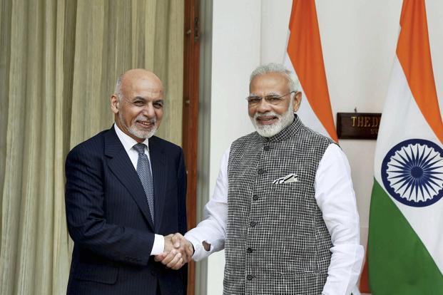 Afghan President Ashraf Ghani and Indian Prime Minister