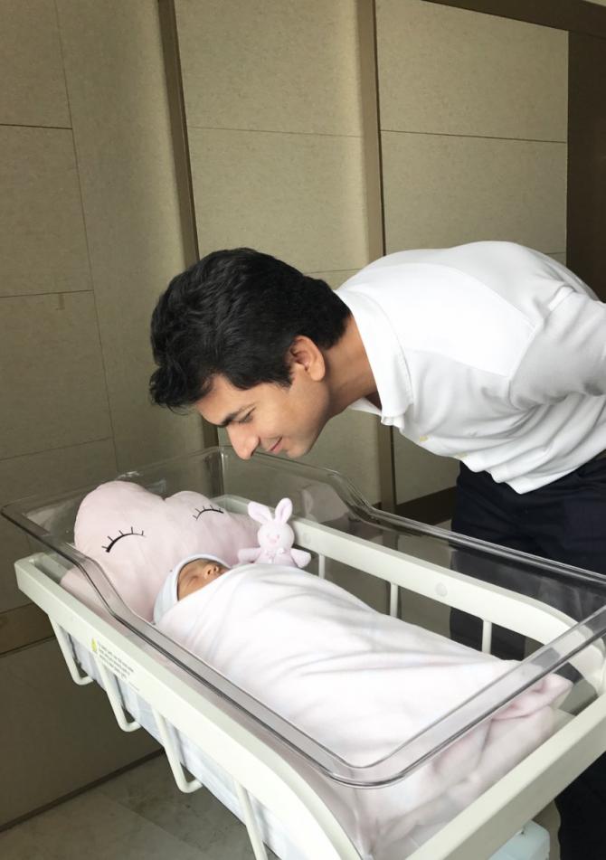 First pictures of Asin and Rahul Sharma’s daughter Arin are too cute to