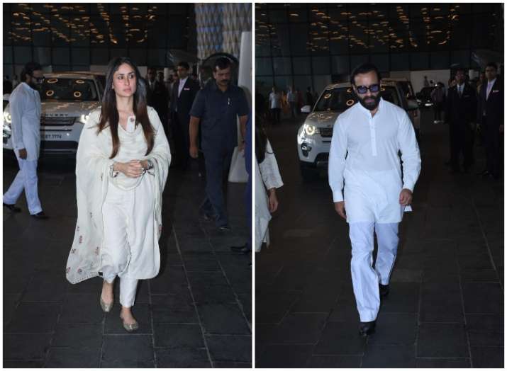 Krishna Raj Kapoor Prayer Meet Kareena Kapoor Arrives With Husband Saif Ali Khan Pics And