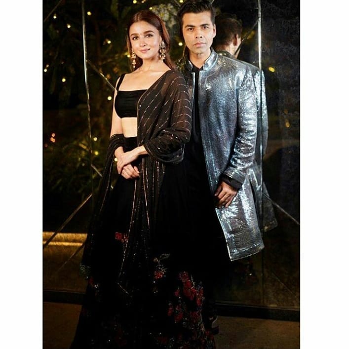 India Tv - Accompanying Alia Bhatt is Karan Johar who looks equally hot and happening