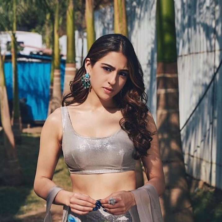 Sara Ali Khans Sun Kissed Pictures In Shimmering Taupe Lehenga Will Weave A Spell On You India Tv