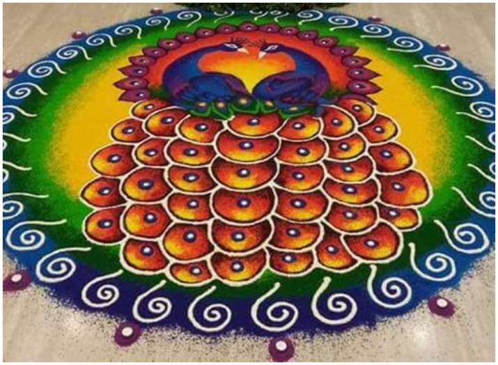 Get Simple New Happy Diwali Simple New Diwali Rangoli Design PNG