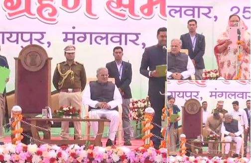 Chhattisgarh Cabinet 9 Mlas Take Oath As Ministers In Presence Of