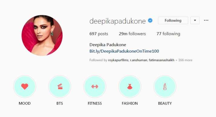 india tv deepika padukone s instagram followers - most followers on instagram celebrity in india