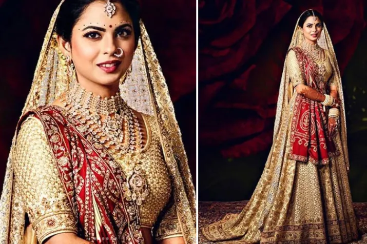 Isha Ambani Wore Nita S Wedding Saree As Her Duppatta Over Abu Jani Lehenga Know More Fashion News India Tv isha ambani wore nita s wedding saree