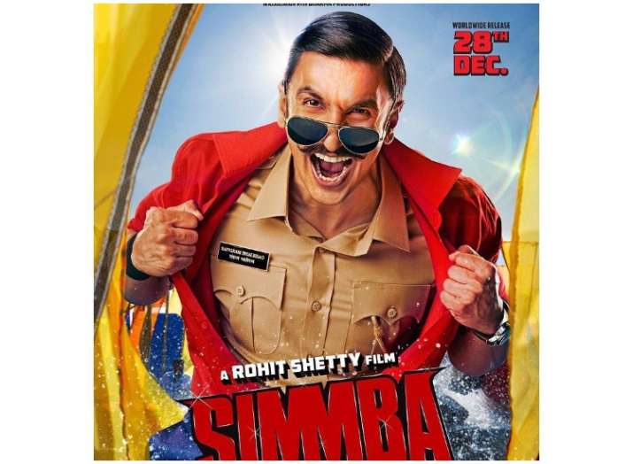 Simmba new poster out! Ranveer Singh as cop Sangram 