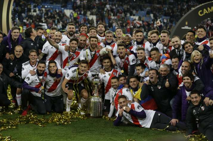 River Plate Beat Boca Juniors 5 3 On Aggregate In Madrid To Lift Copa Libertadores Soccer News India Tv