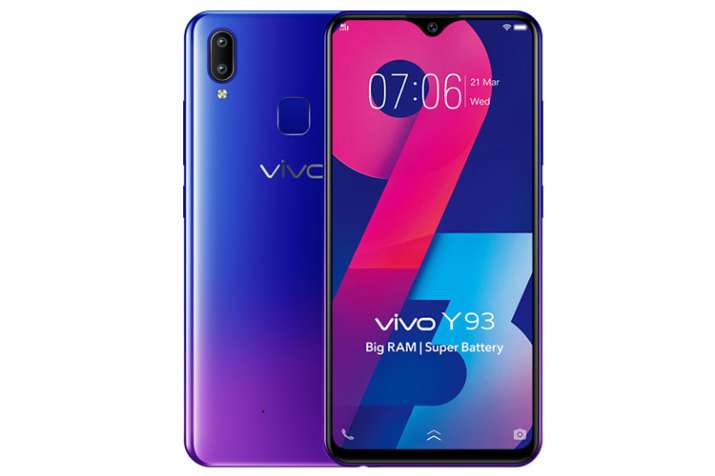 Vivo Y93 with 6.2-inch Waterdrop notch display and 4030mAh battery launched in India at Rs 13990