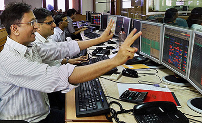 The BSE Sensex spurted 130.00 points to end at 35,980.93,