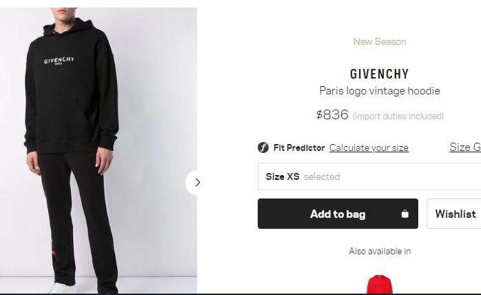 givenchy sweatshirt india