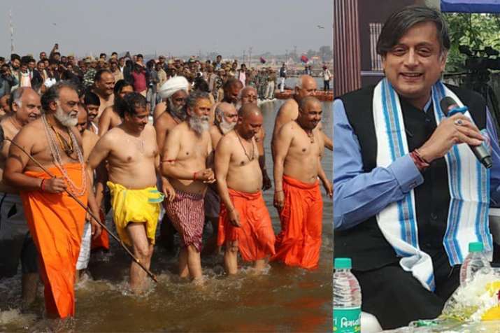 Everyone Is Naked At Sangam Shashi Tharoor S Jibe At Up Cabinet S