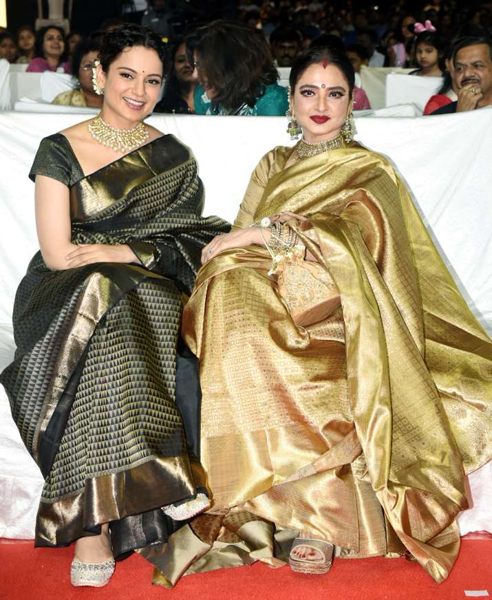 India Tv - Rekha bonds with Kangana Ranaut