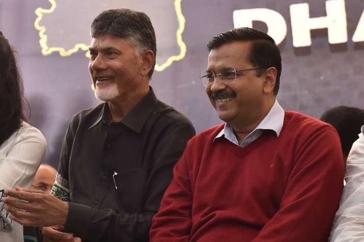 India Tv - Chandrababu Naidu's daylong fast for special status for AP becomes platform for anti-BJP front