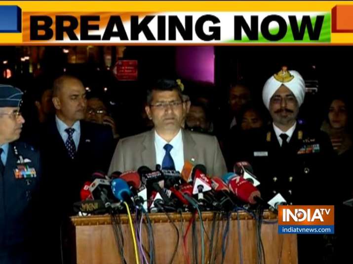 India Tv - Major General Surendra Singh Mahal (Army), Rear Admiral DS Gujral (Navy) , Air Vice Marshal RGK Kapoor (Air Force) to briefing media in New Delhi