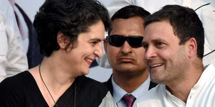 Rahul Gandhi with Priyanka