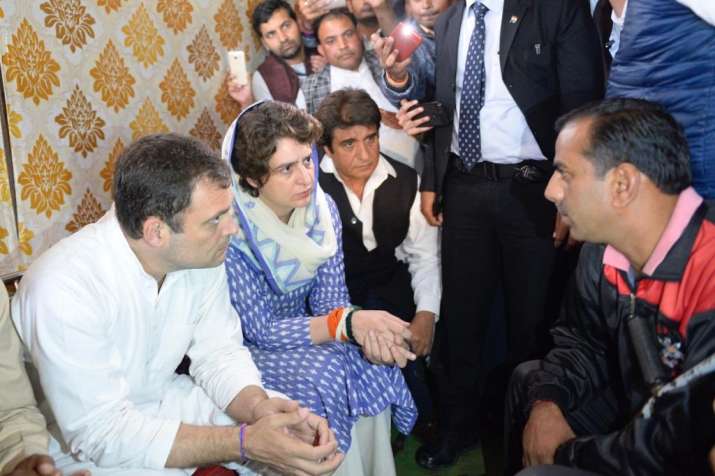 Rahul, Priyanka attend prayer meeting for slain CRPF jawan in UP's Shamli