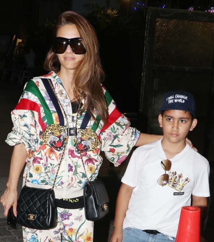 India Tv - Natasha Poonawala at at Kiaan’s birthday party with her son