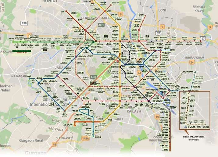 India Tv - Gazzette map of Metro Rail