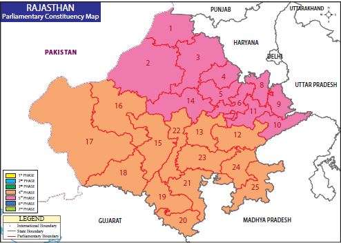 Map of Rajasthan